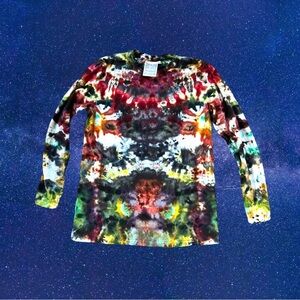 🌀Reiki Infused Tie Dye Hemp Organic Cotton Mens LongSleeve Jungmaven T Shirt